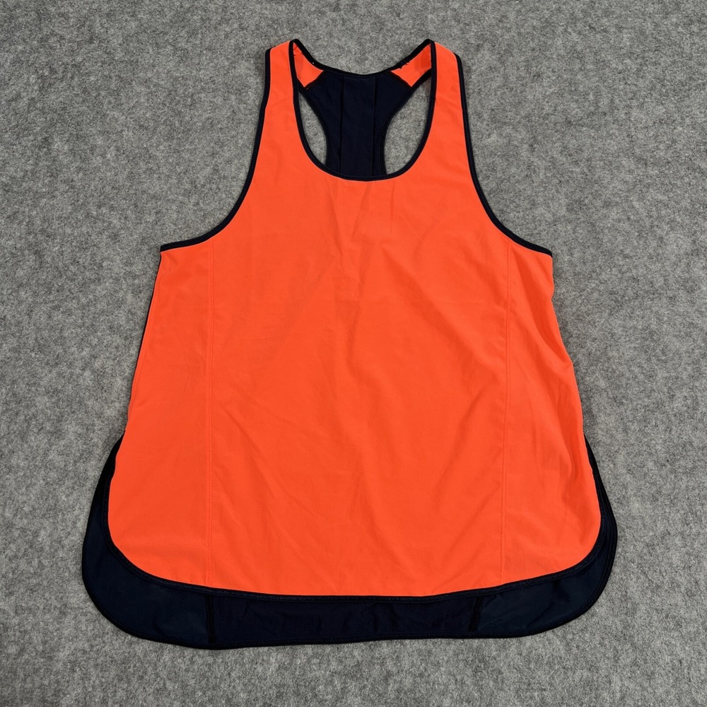 Lululemon Women's Neon Racerback Lightweight‎ Shirt Side Slit Gym Top Size 6